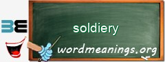 WordMeaning blackboard for soldiery